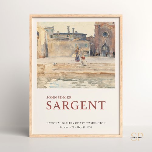 John Singer Sargent Campo dei Frari Venice Paint Poster
