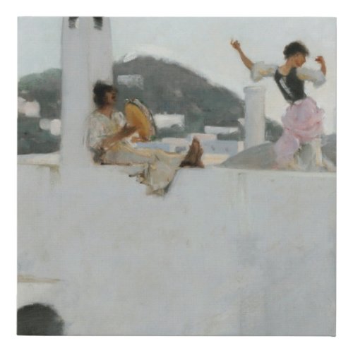 John Singer Sargent _ Capri Girl On A Rooftop Faux Canvas Print