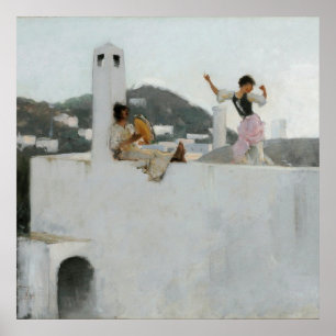 John Singer Sargent - Capri Girl On A Rooftop Poster