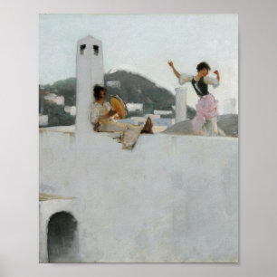 John Singer Sargent - Capri Girl On A Rooftop Poster