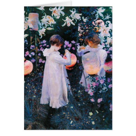 John Singer Sargent Carnation Lily Lily Rose Cards (Front)