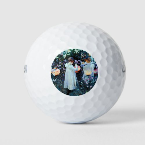 John Singer Sargent Carnation Lily Lily Rose Golf Balls