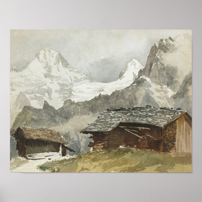 John Singer Sargent - Chalets, Breithorn, Murren Poster (Front)