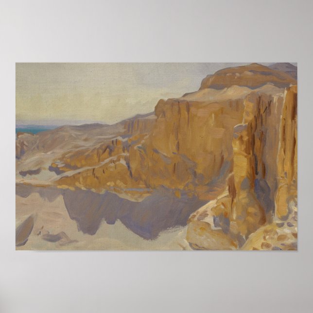 John Singer Sargent - Cliffs at Deir el Bahri Poster (Front)