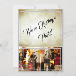 John Singer Sargent Elegant Lady Portrait Collage Invitation