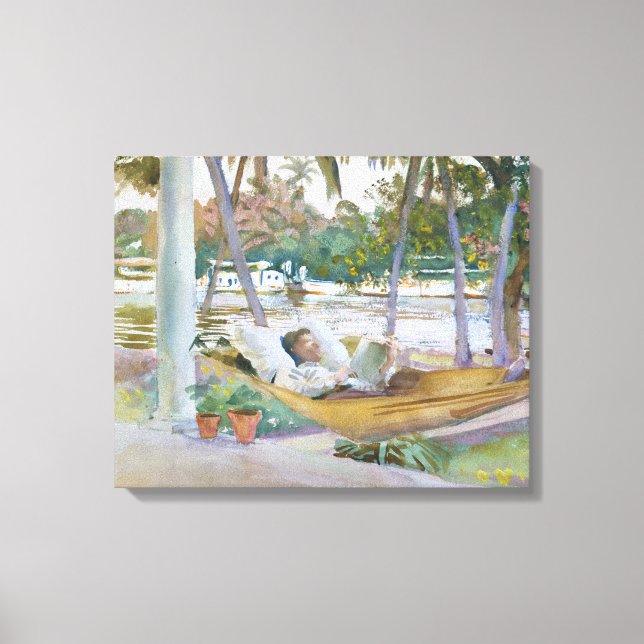 John Singer Sargent - Figure in Hammock, Florida Canvas Print (Front)