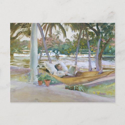 John Singer Sargent _ Figure in Hammock Florida Postcard