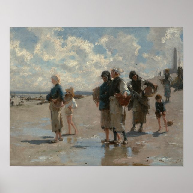 John Singer Sargent - Fishing for Oysters Poster (Front)