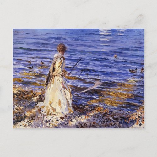 John Singer Sargent_ Girl Fishing Postcard