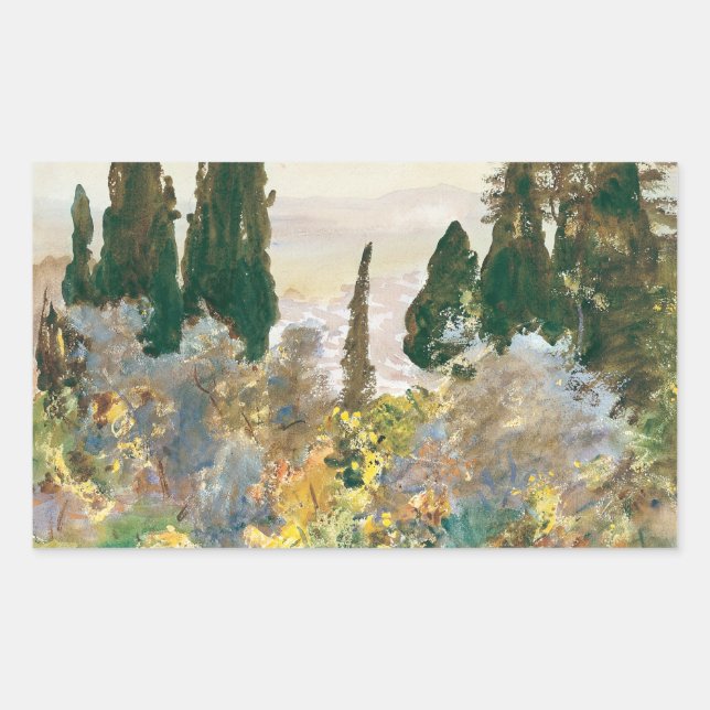 John Singer Sargent - Granada Rectangular Sticker (Front)