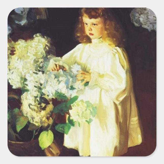 John Singer Sargent- Helen Sears Square Sticker (Front)