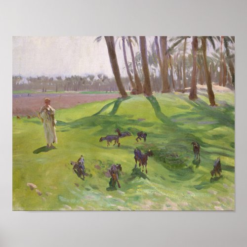 John Singer Sargent _ Landscape with Goatherd Poster
