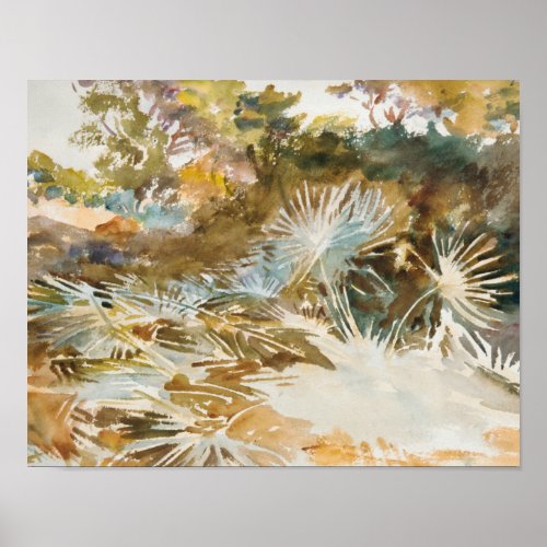 John Singer Sargent _ Landscape with Palmettos Poster