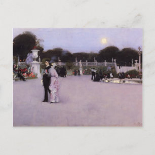 John Singer Sargent-Luxembourg Gardens at Twilight Postcard