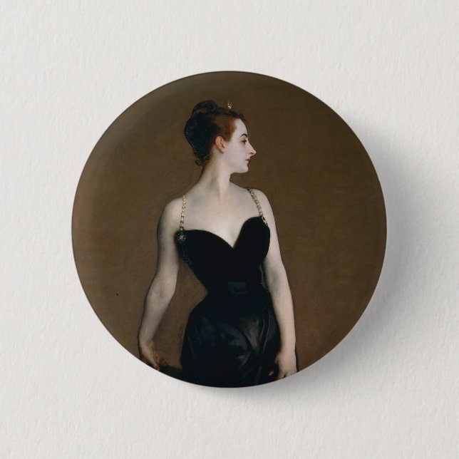 John Singer Sargent Madame X Classic Portrait Button (Front)