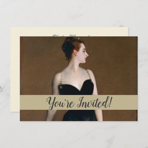 John Singer Sargent Madame X Classic Portrait Invitation