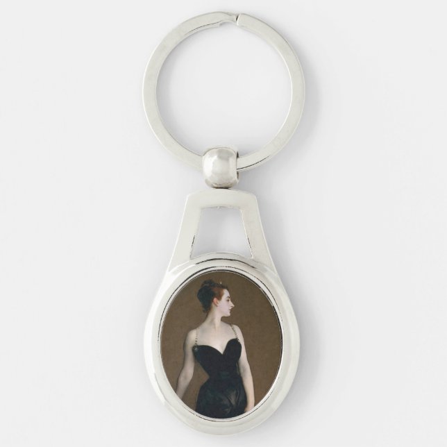 John Singer Sargent Madame X Classic Portrait Keychain (Front)