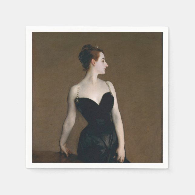John Singer Sargent Madame X Classic Portrait Napkins (Front)