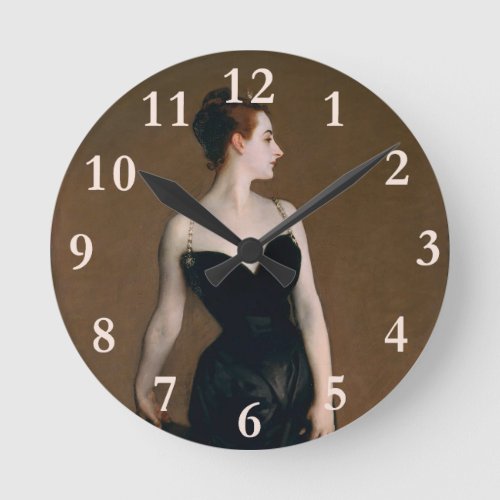 John Singer Sargent Madame X Classic Portrait Round Clock