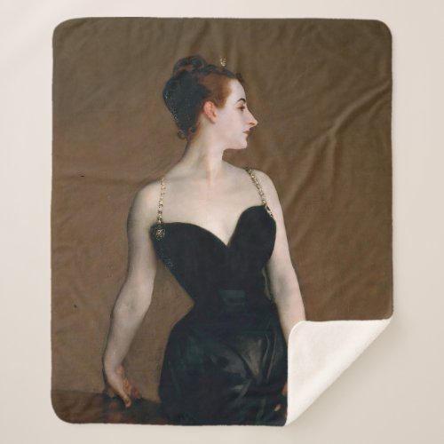 John Singer Sargent Madame X Classic Portrait Sherpa Blanket