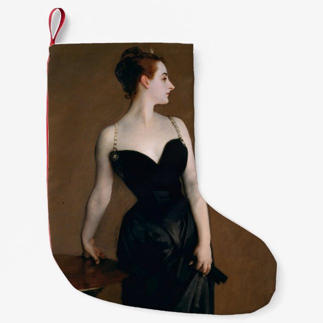 John Singer Sargent Madame X Classic Portrait Small Christmas Stocking (Front)