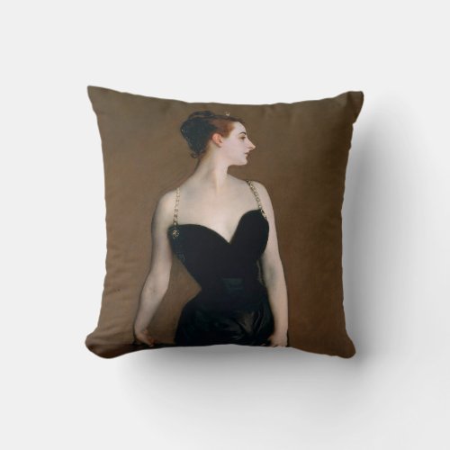 John Singer Sargent Madame X Classic Portrait Throw Pillow