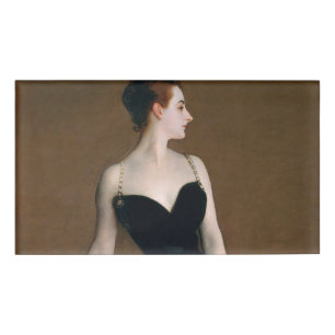 John Singer Sargent Madame X Portrait Moody Name Tag