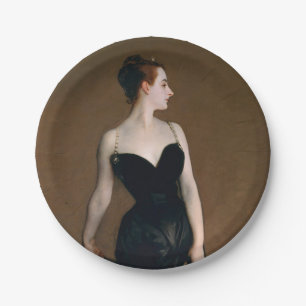 John Singer Sargent Madame X Portrait Moody Paper Plates