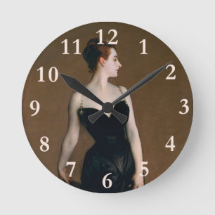 John Singer Sargent Madame X Portrait Moody Round Clock