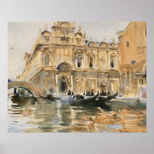 John Singer Sargent _ Rio dei Mendicanti Venice Poster