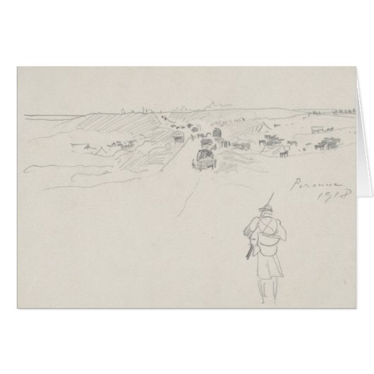 John Singer Sargent - Road at Peronne Cards (Front Horizontal)