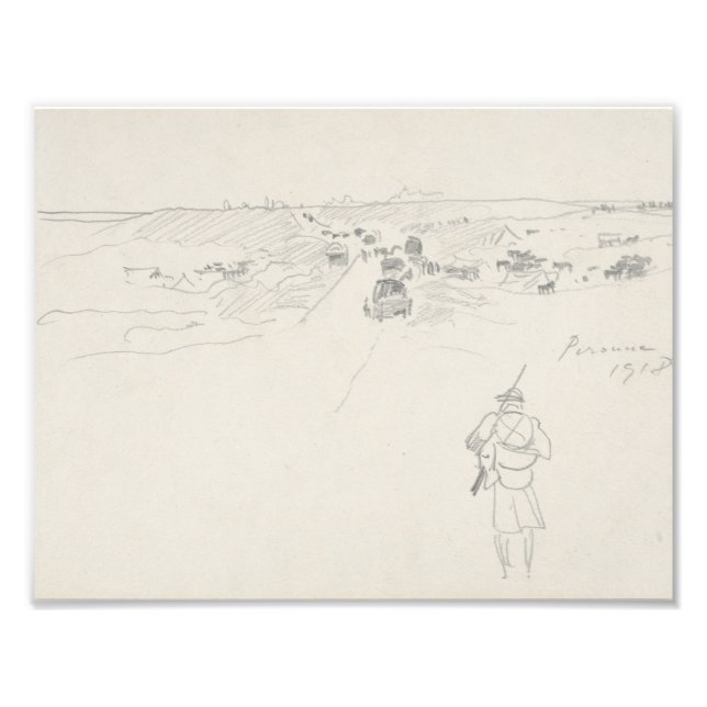 John Singer Sargent - Road at Peronne Photo Print (Front)