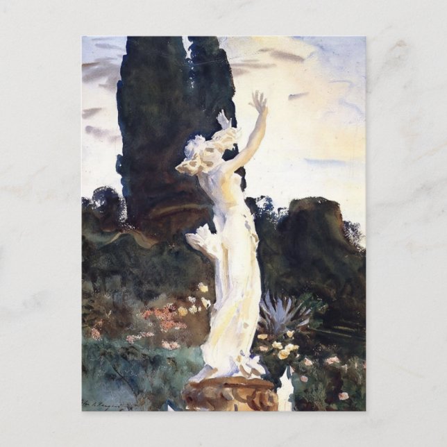 John Singer Sargent- Statue of Daphne Postcard (Front)