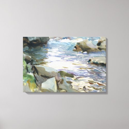 John Singer Sargent _ Stream and Rocks Canvas Print