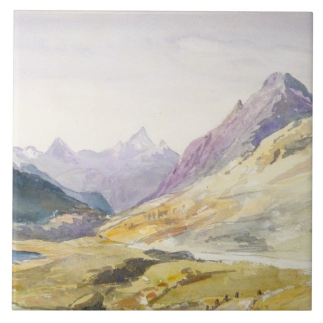 John Singer Sargent - Switzerland 1869 Sketchbook Ceramic Tile (Front)