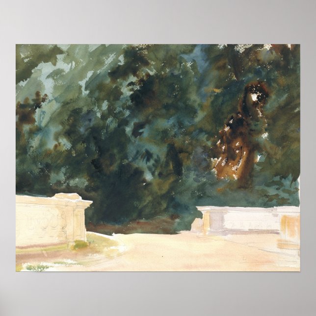 John Singer Sargent - Terrace and Gardens Poster (Front)