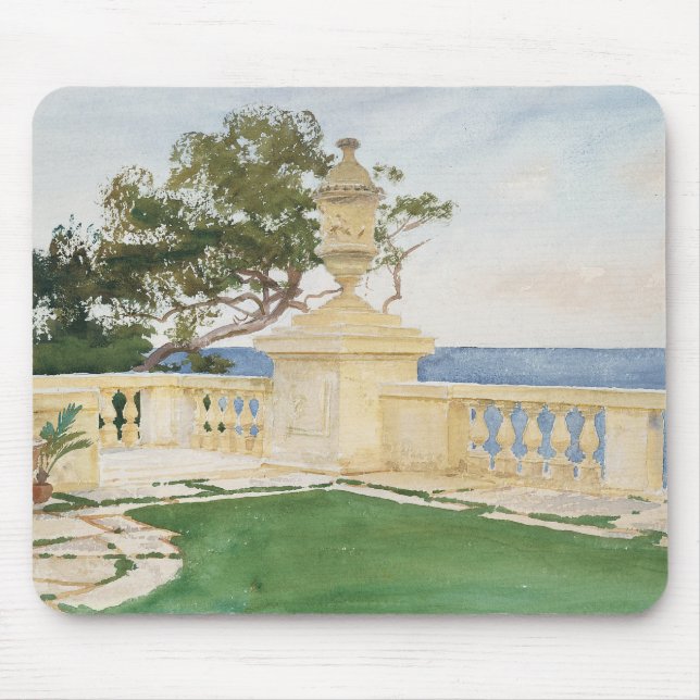 John Singer Sargent - Terrace, Vizcaya Mouse Pad (Front)