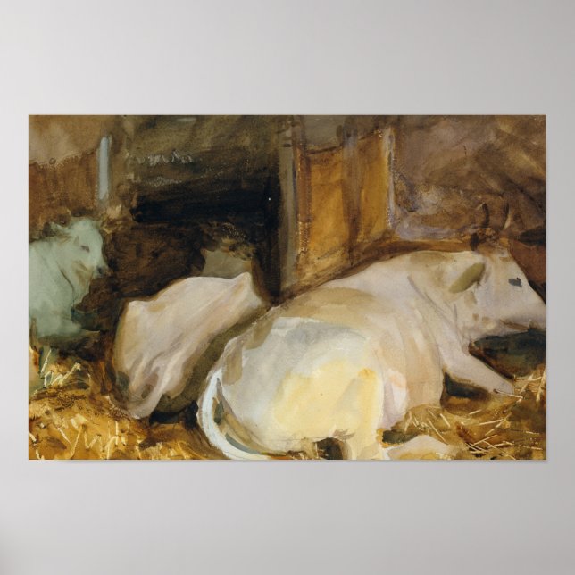 John Singer Sargent - Three Oxen Poster (Front)