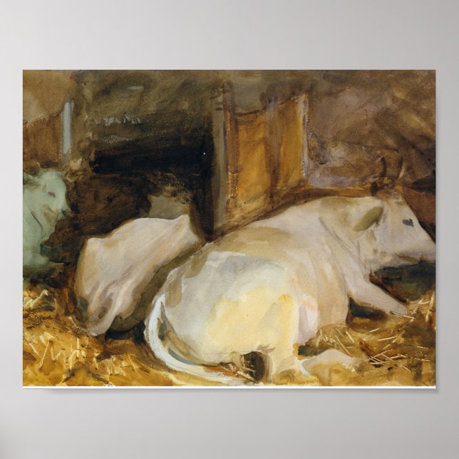 John Singer Sargent - Three Oxen Poster (Front)
