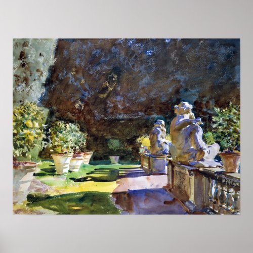 John Singer Sargent Villa di Marlia Lucca A Fount Poster