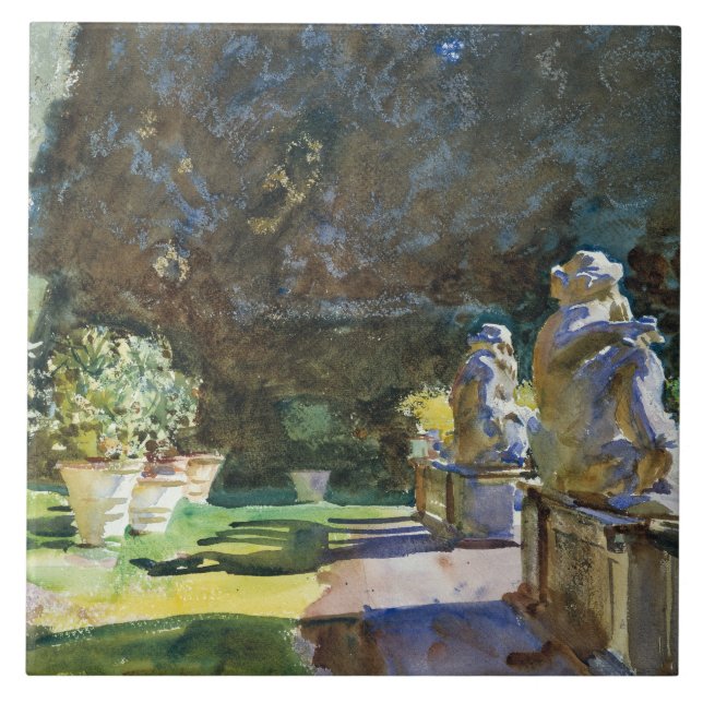 John Singer Sargent - Villa di Marlia, Lucca Ceramic Tile (Front)