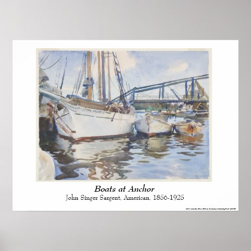 John Singer Sargent Watercolor _ Seascape Poster