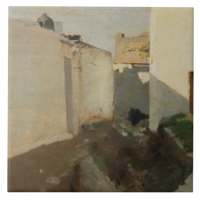 John Singer Sargent - White Walls in Sunlight Ceramic Tile (Front)