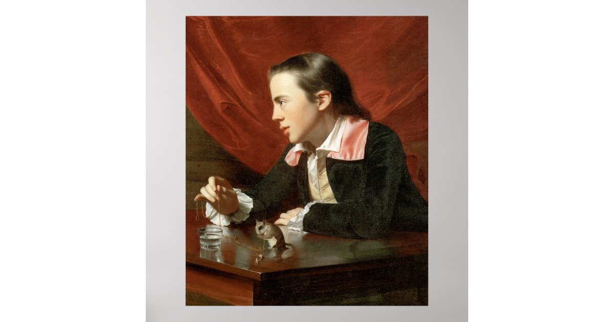 John Singleton Copley Boy With A Squirrel Poster Zazzle