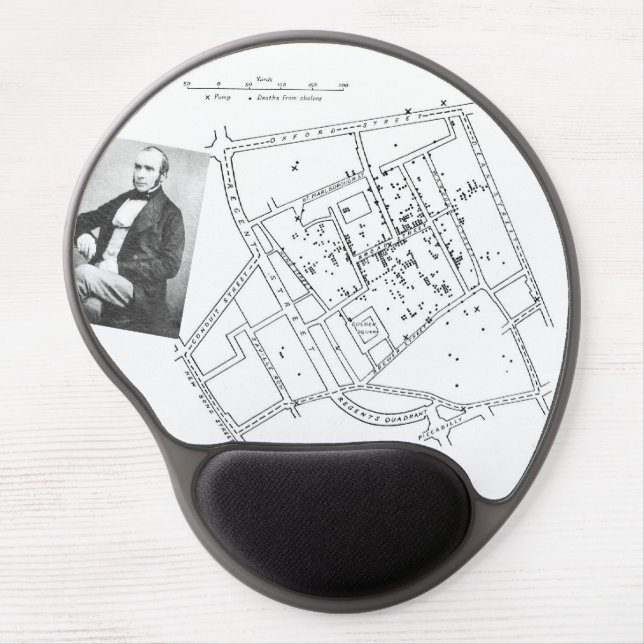 John Snow Epidemiology map Gel Mouse Pad (Front)