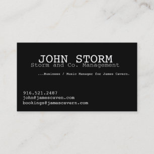 John Storm Business Card