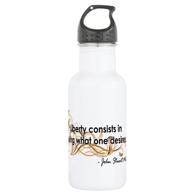 John Stuart Mill Water Bottle (Front)