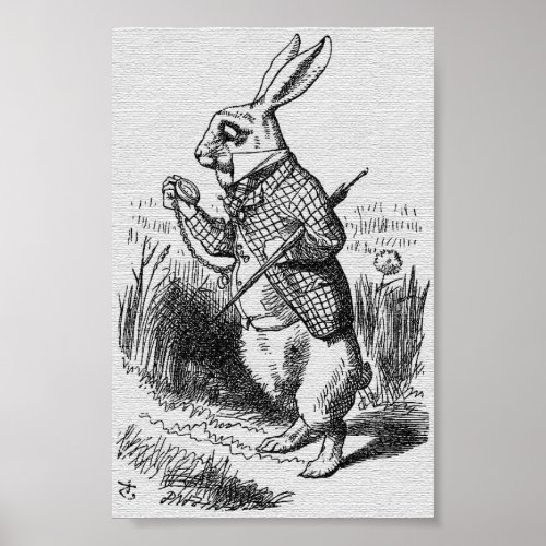 John Tenniel Illustration Alice in Wonderland Poster