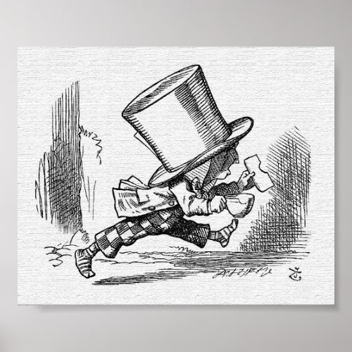 John Tenniel The Mad Hatter Alice in Wonderland Poster