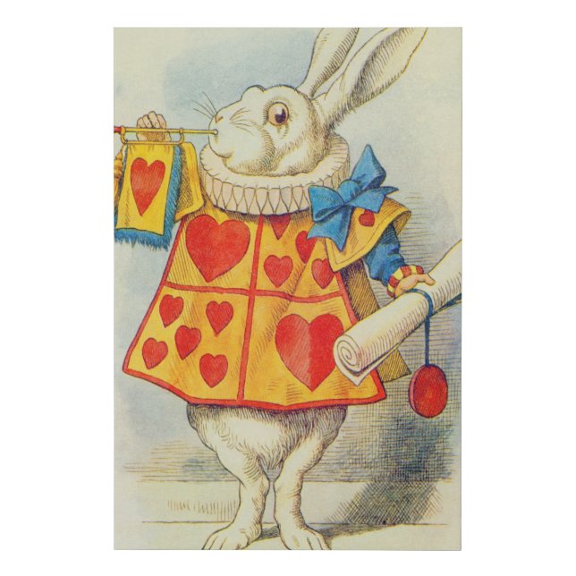 John Tenniel | The White Rabbit Faux Canvas Print (Front)